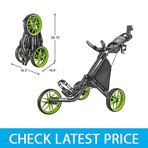 CaddyTek EZ-Fold 3 Wheel Golf Push Cart